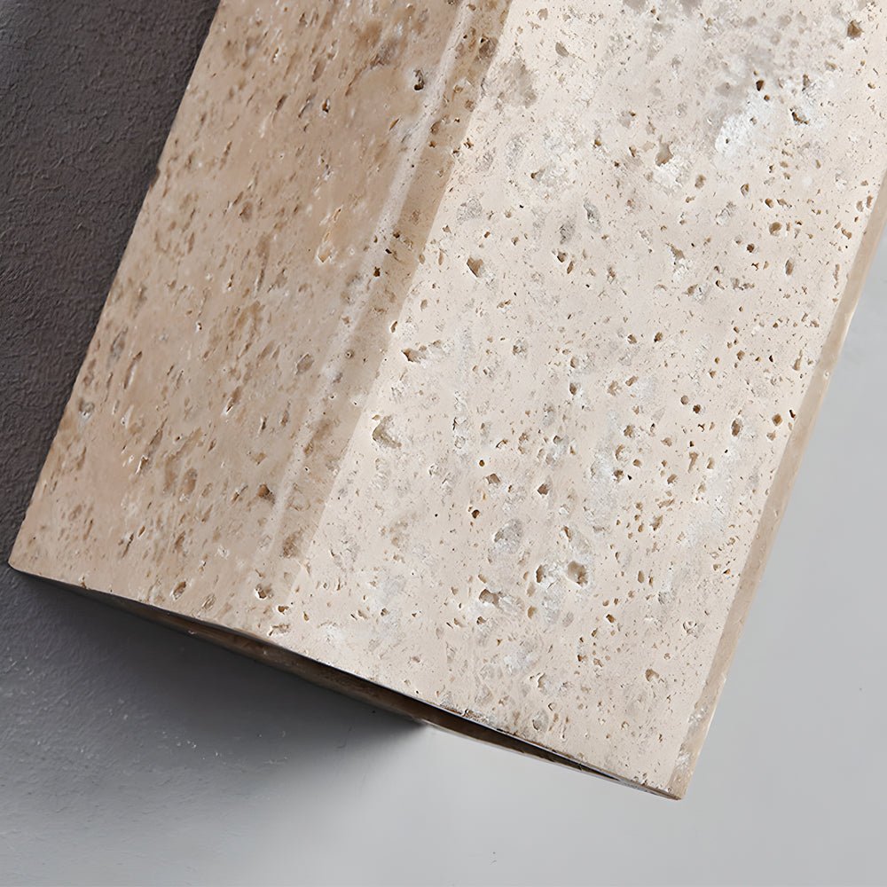 Lighth Wabi-Sabi Yellow Travertine Outdoor Wall Sconce