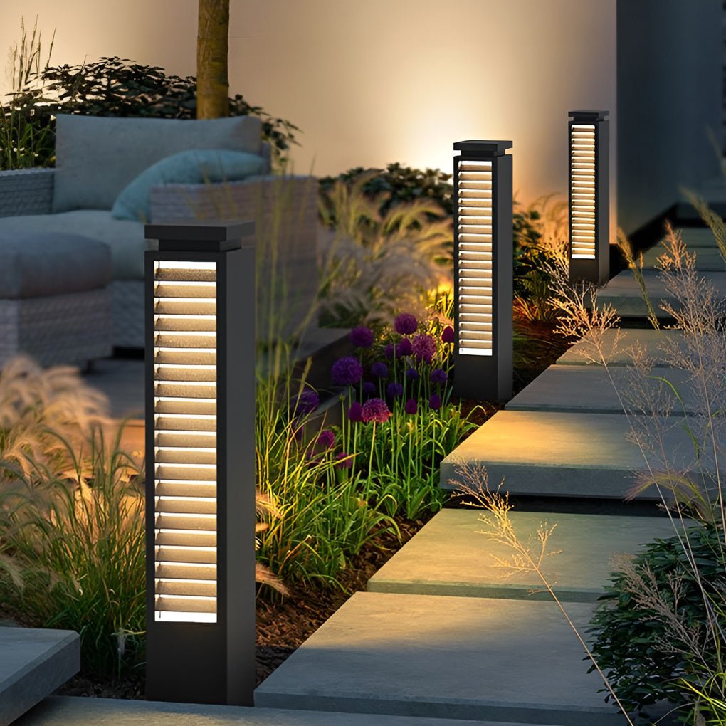 Zaary Sleek Modern Steel Outdoor Pathway Lights