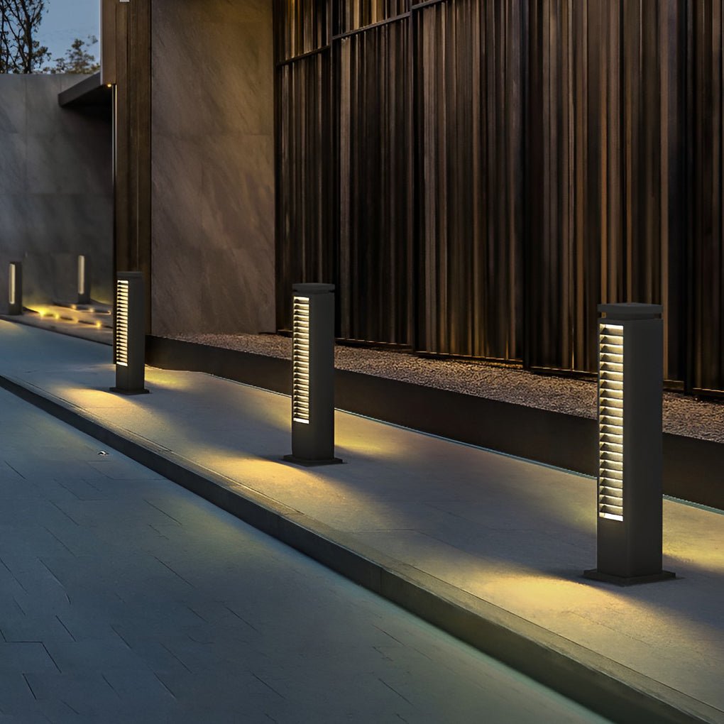 Zaary Sleek Modern Steel Outdoor Pathway Lights