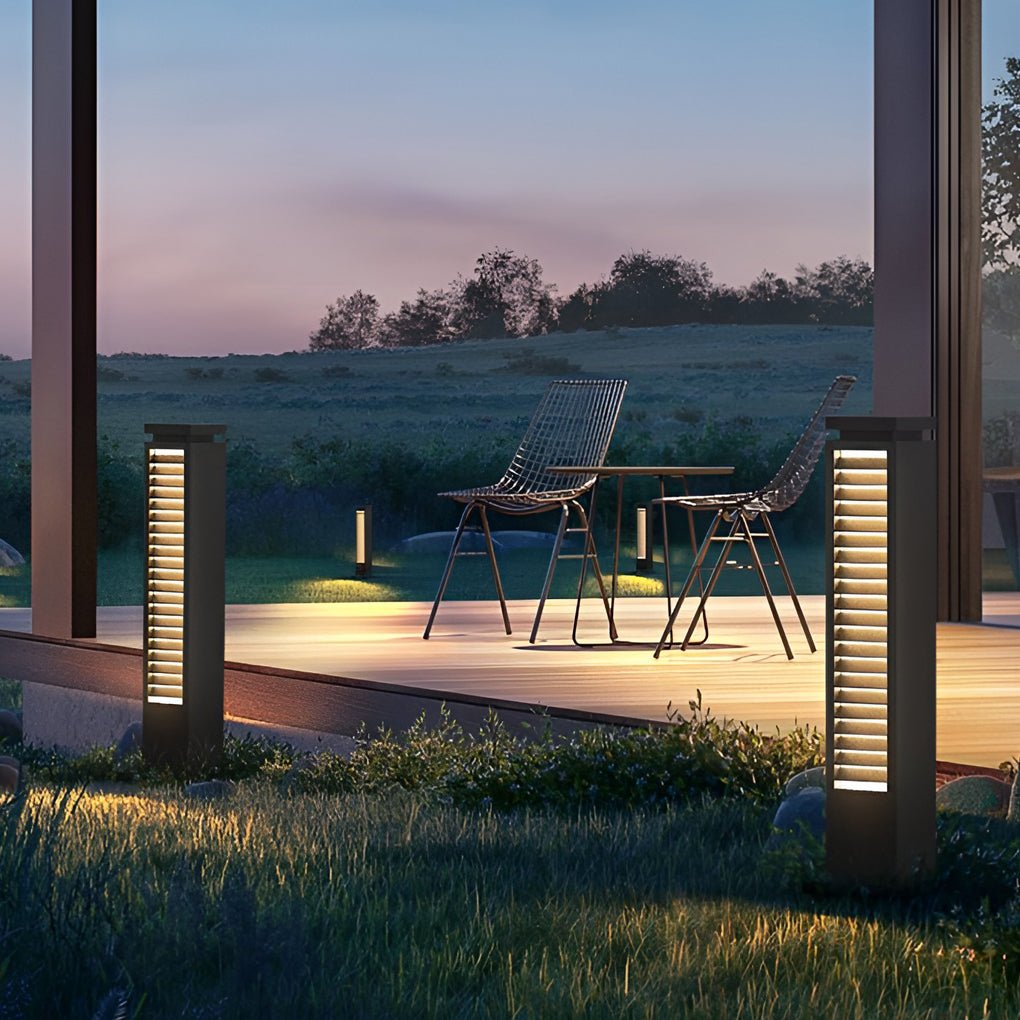 Zaary Sleek Modern Steel Outdoor Pathway Lights