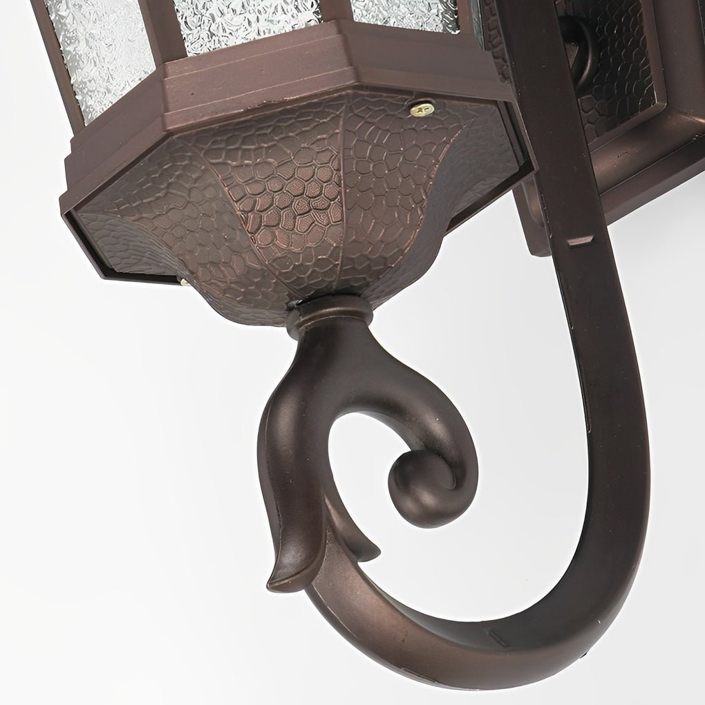 Quinlan Retro Shade European Glass Outdoor Wall Lights