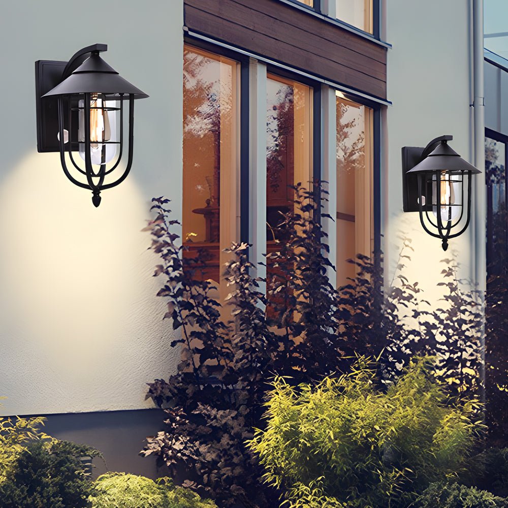 Sheridan Retro Sensor Glass Modern Outdoor Wall Lights