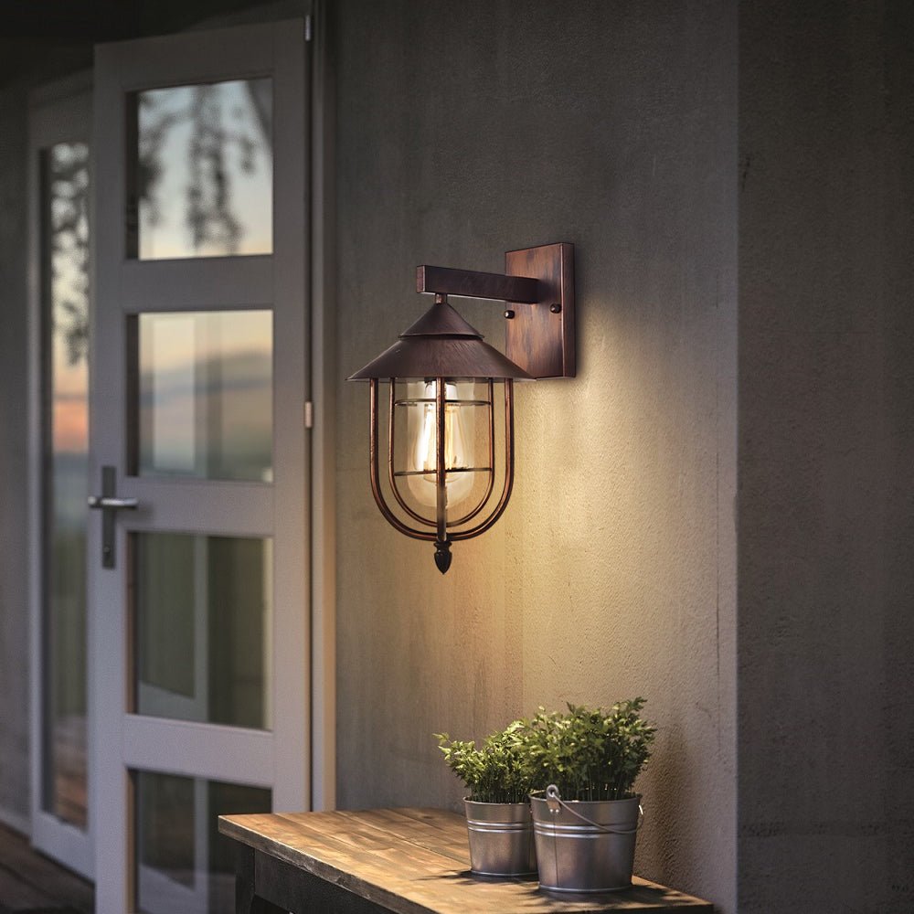 Sheridan Retro Sensor Glass Modern Outdoor Wall Lights