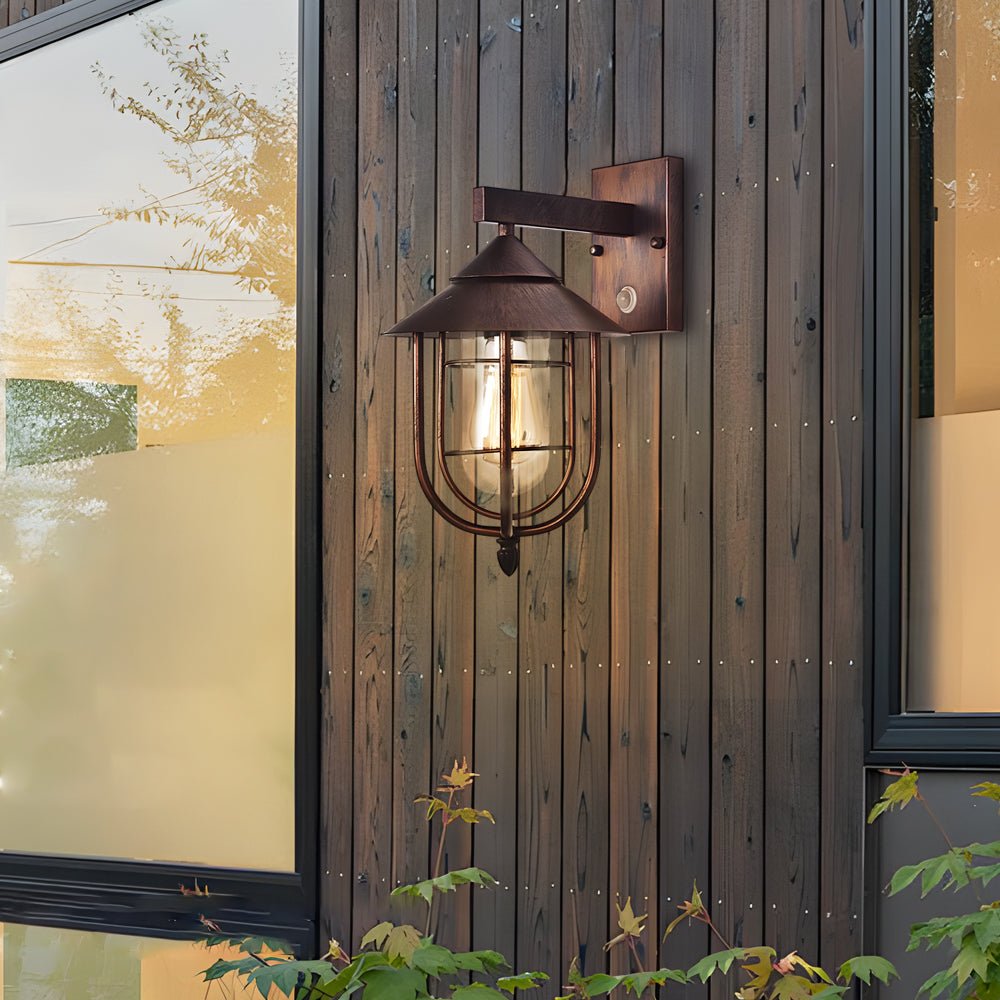 Sheridan Retro Sensor Glass Modern Outdoor Wall Lights