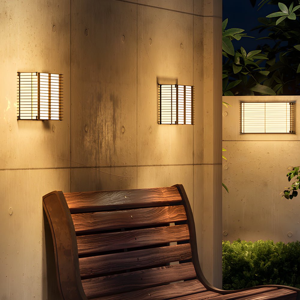 Ware Square Grids Modern Stainless Steel Outdoor Wall Lights