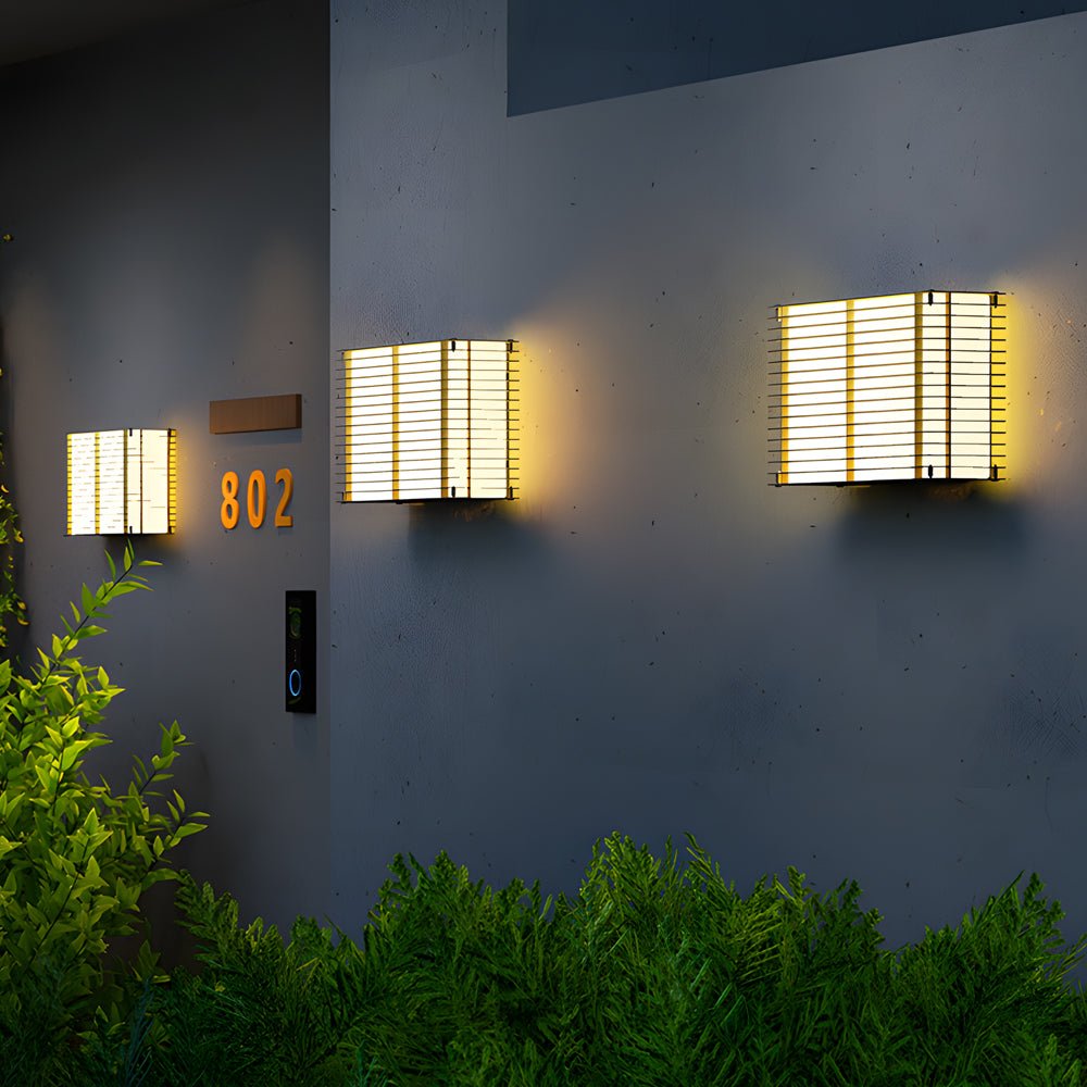 Ware Square Grids Modern Stainless Steel Outdoor Wall Lights