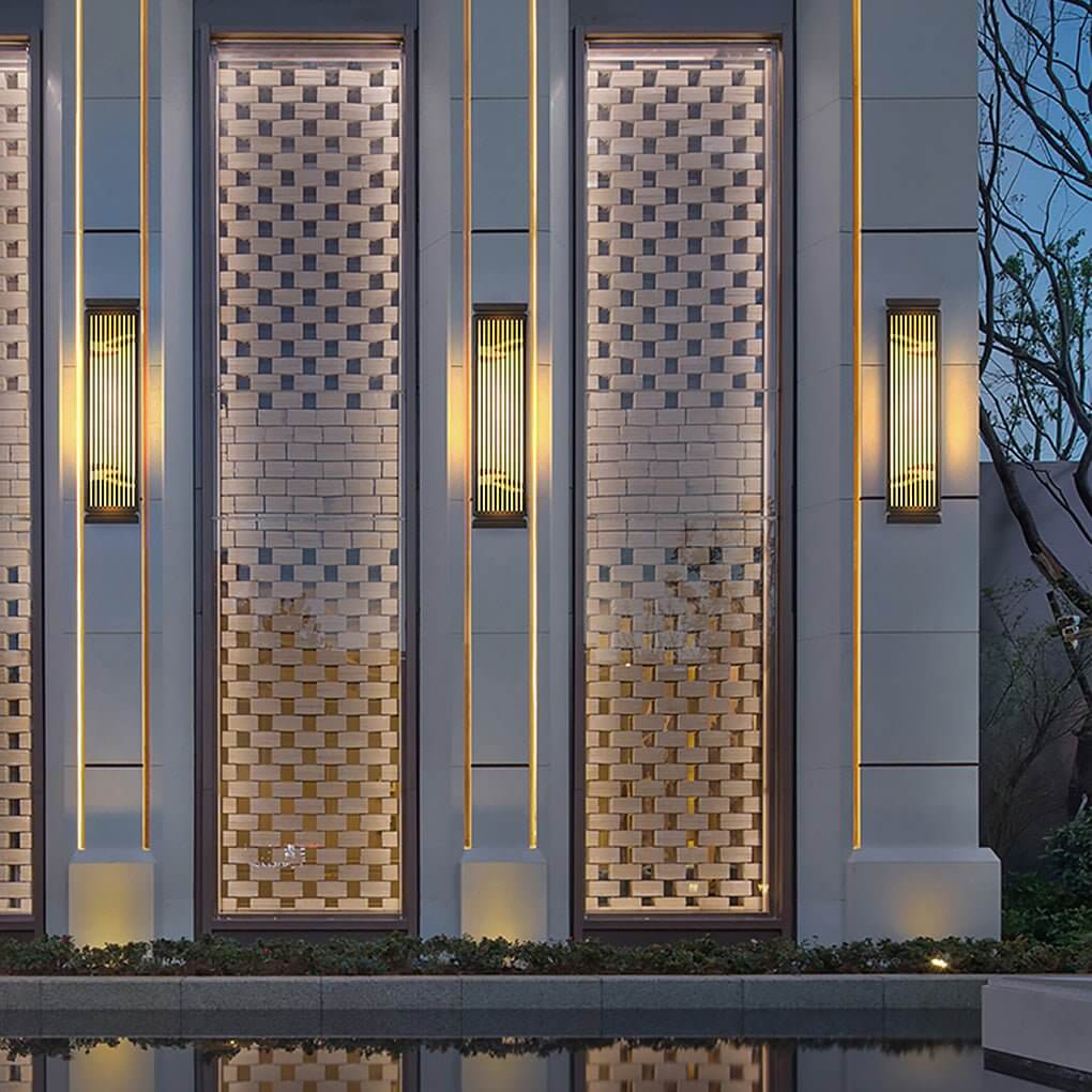 Samson Villa Courtyard Gate Unique Marble Outdoor Wall Lamp