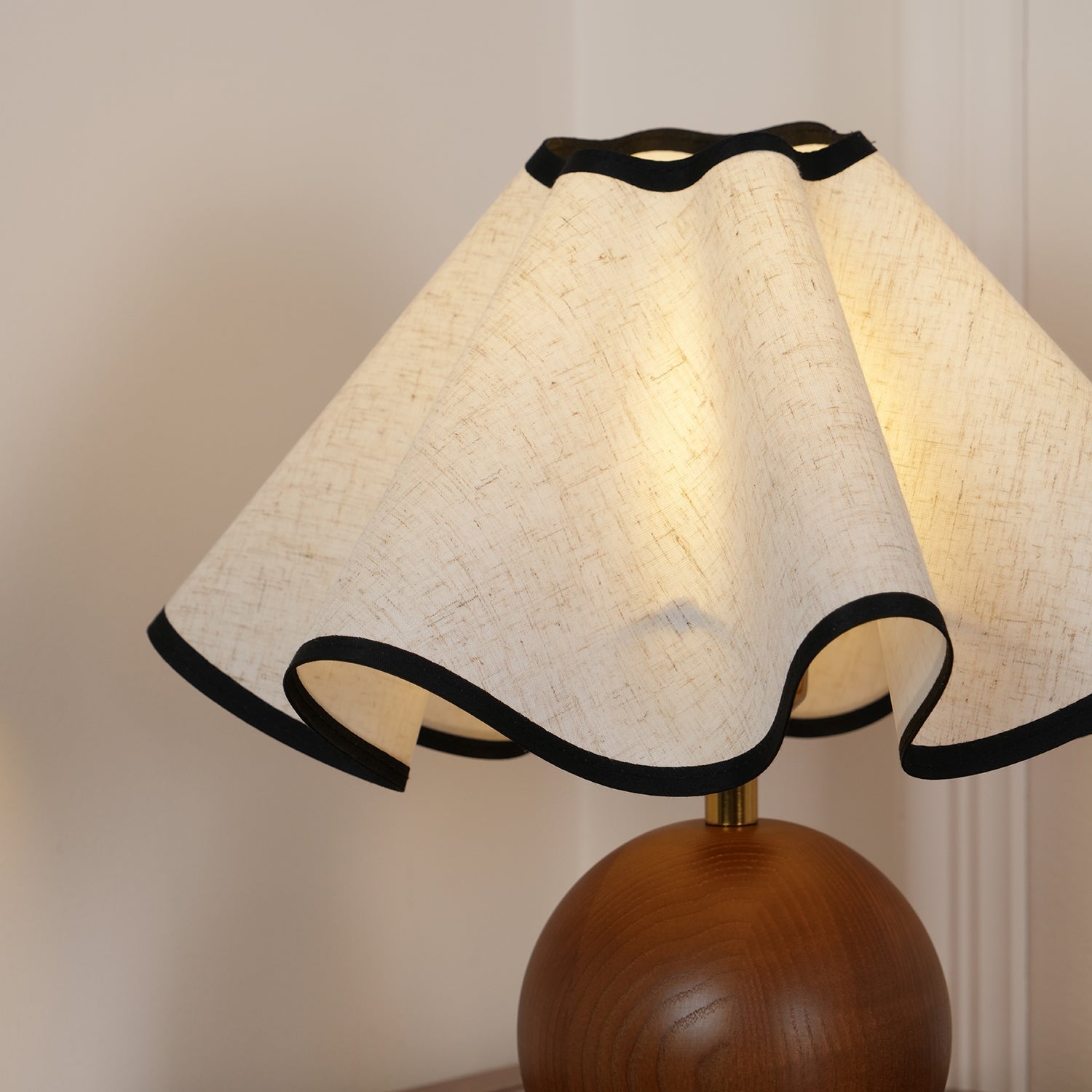 Kalion Wood Fabric Table Lamp-Neutral Decor