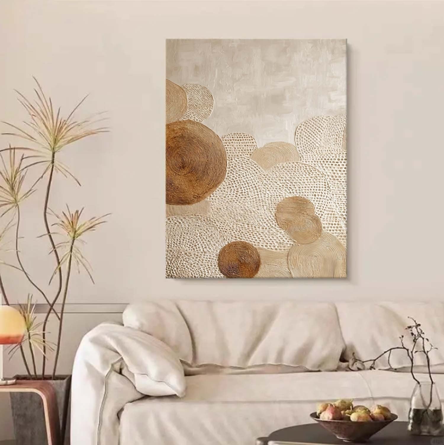 Wall Art Neutral Textured Oil Painting - Neutralighting