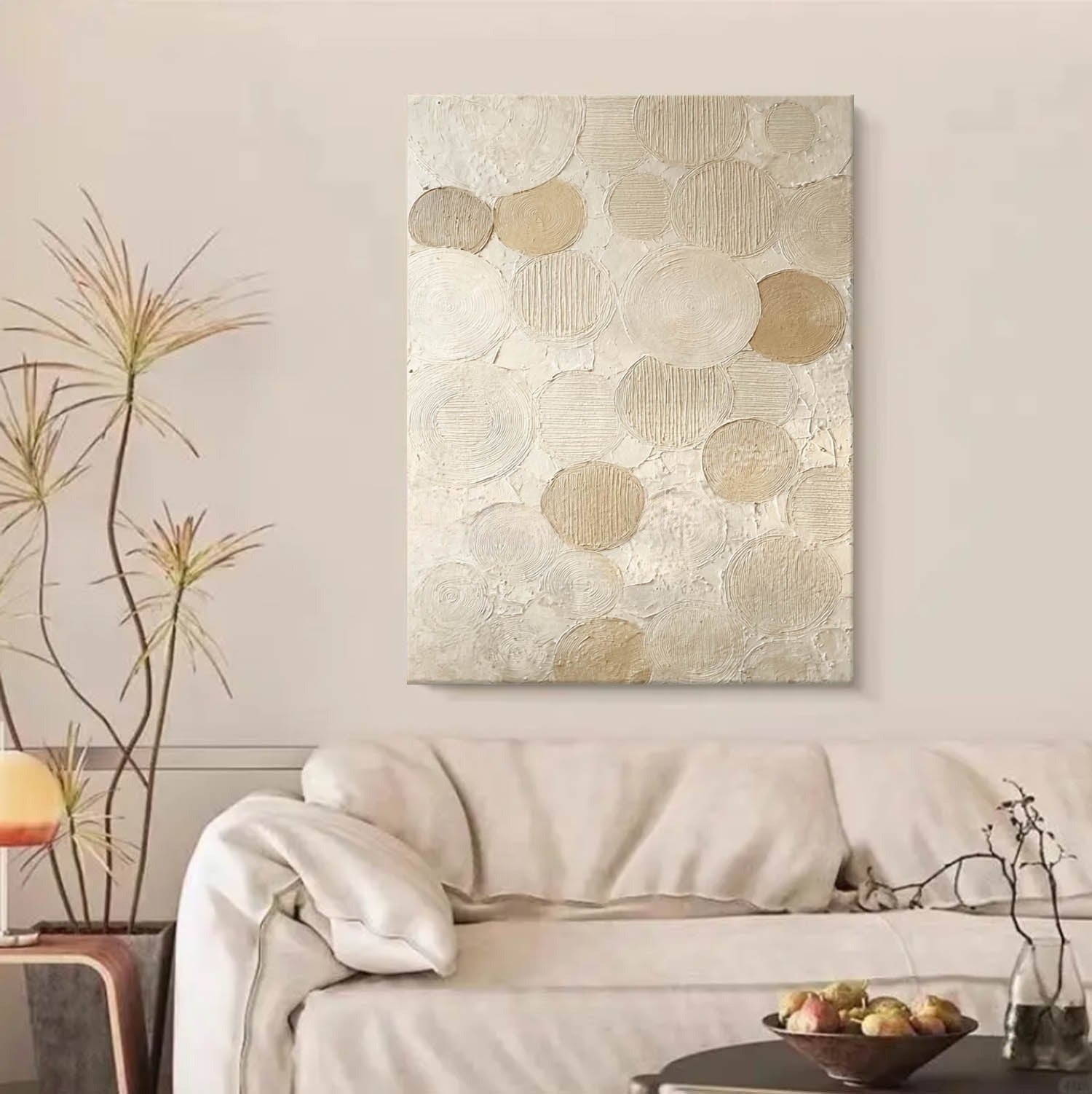 Wall Art Neutral Textured Oil Painting - Neutralighting