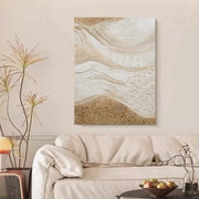 Wall Art Organic Wave Texture Bohemian Painting - Neutralighting