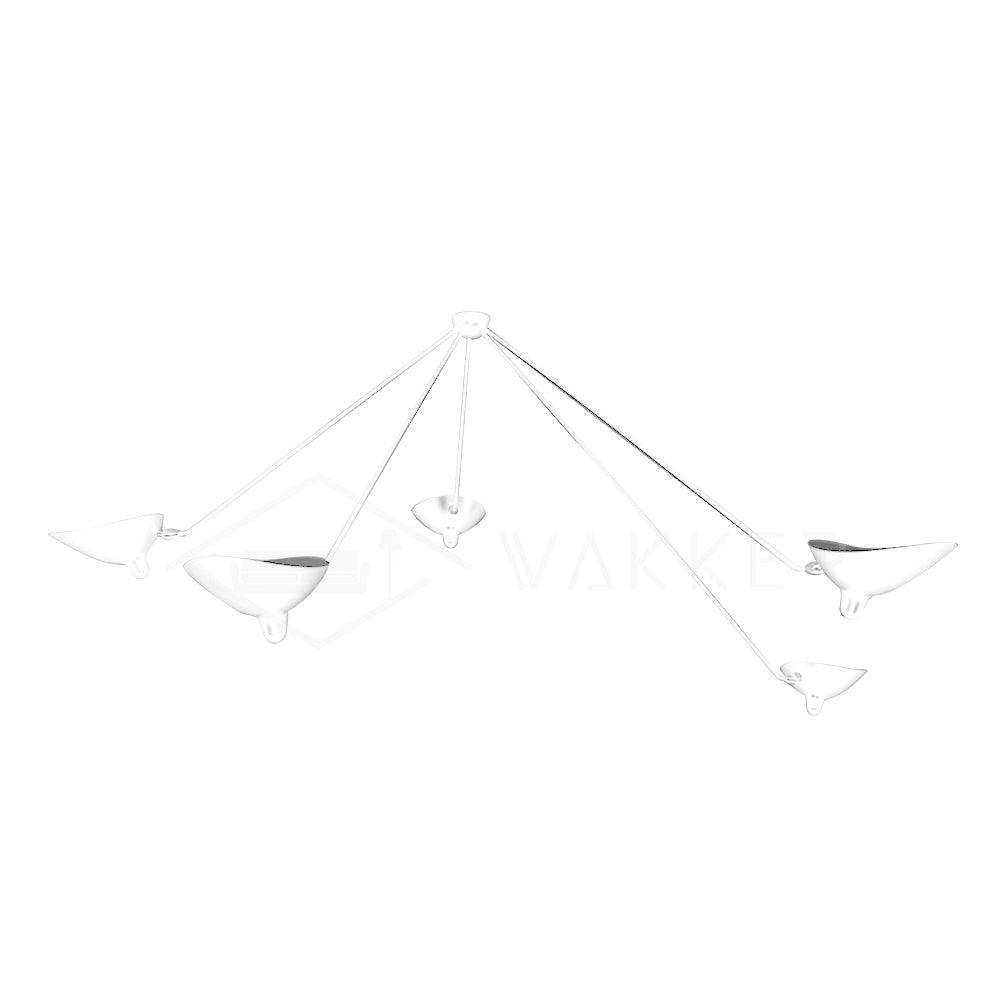Solara Ceiling Lamp Three Arm Black Sculptural-Neutral Decor