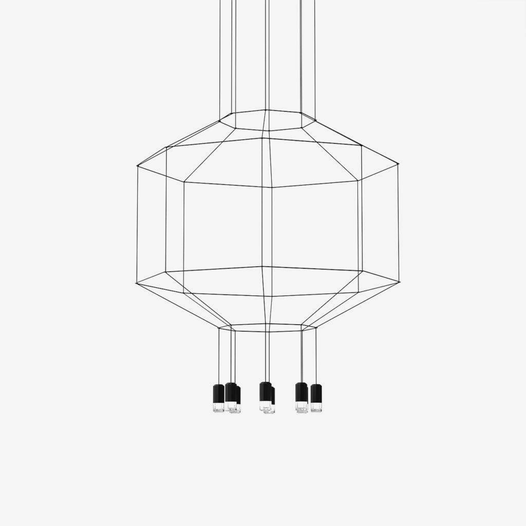Bovena Pendant Lamp Geometric Wire Black LED-Neutral Decor