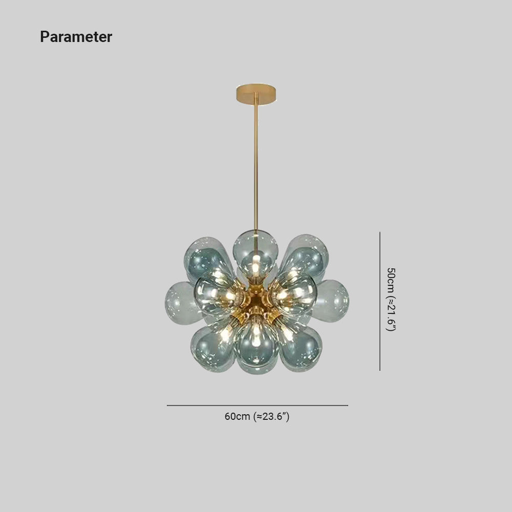 Valentina Chic Clustered Glass Bubble Pendant Light - Neutral Decor