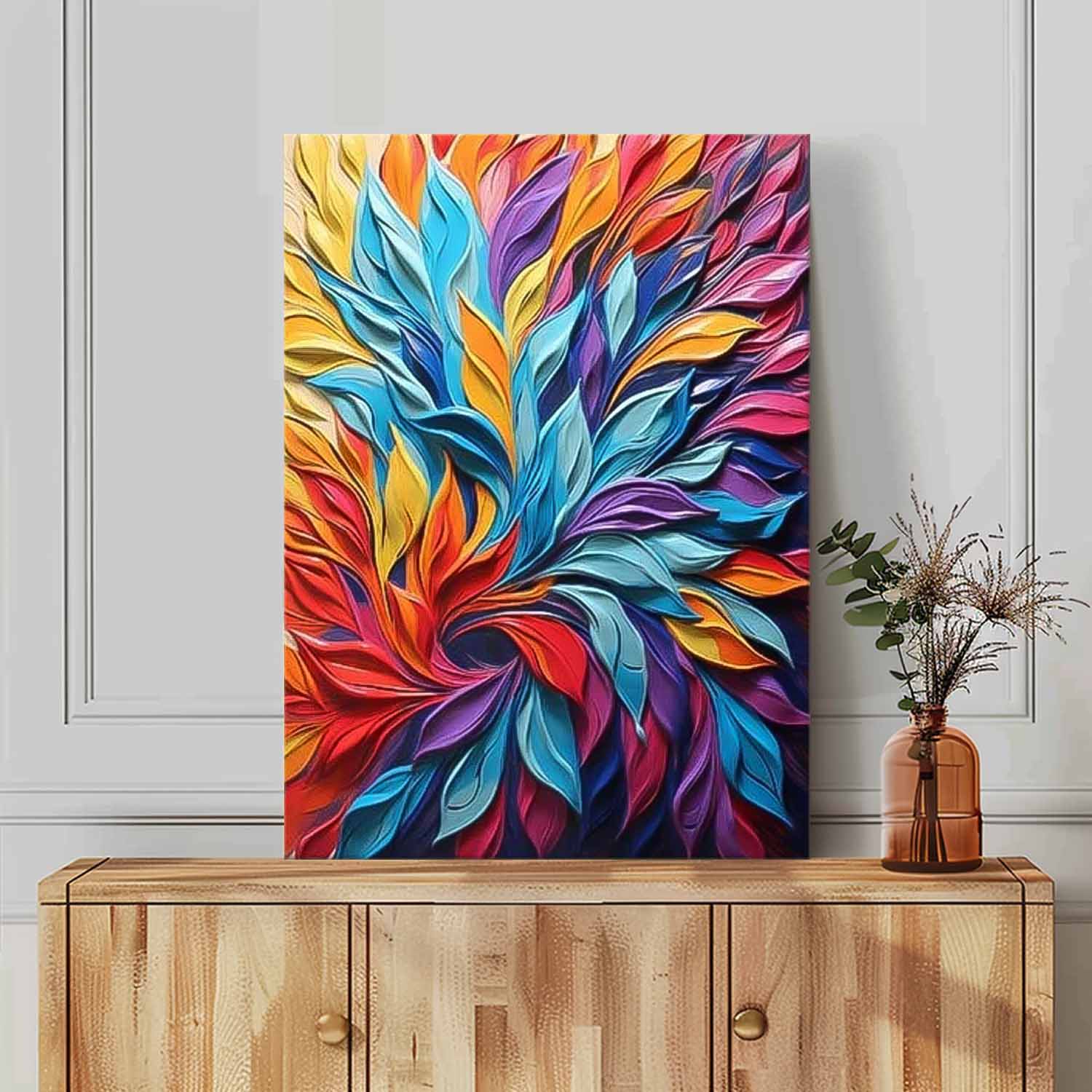 Abstract Canvas Art AB562 - Neutralighting
